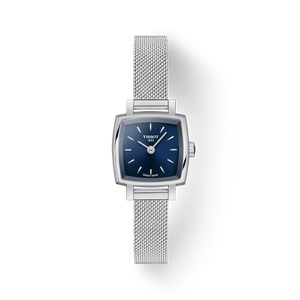 Tissot Lovely Square Blue Dial Silver Mesh Bracelet Watch For Women - T058.109.11.041.00