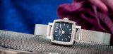 Tissot Lovely Square Blue Dial Silver Mesh Bracelet Watch For Women - T058.109.11.041.00