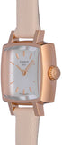 Tissot T Lady Lovely Square White Dial Pink Leather Strap Watch For Women - T058.109.36.031.00