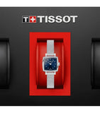 Tissot Lovely Square Blue Dial Silver Mesh Bracelet Watch For Women - T058.109.11.041.00