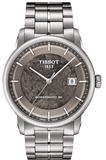 Tissot Luxury Powermatic 80 Anthracite Grey Dial Silver Steel Strap Watch For Men - T086.407.11.061.10