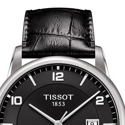 Tissot Luxury Powermatic 80 Black Dial Black Leather Strap Watch For Men - T086.407.16.057.00