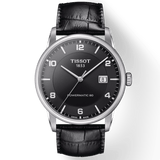 Tissot Luxury Powermatic 80 Black Dial Black Leather Strap Watch For Men - T086.407.16.057.00