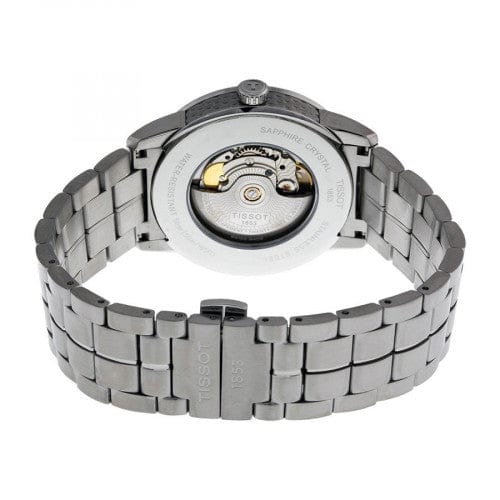 Tissot Luxury Powermatic 80 Black Dial Silver Steel Strap Watch For Men - T086.407.11.051.00