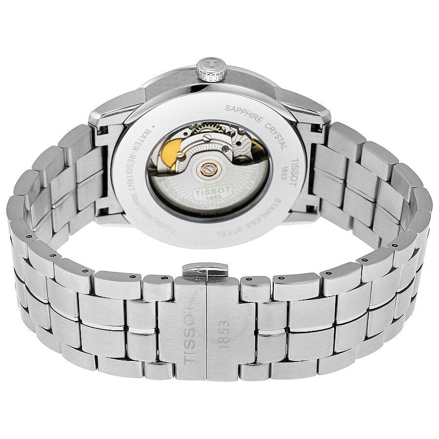 Tissot Luxury Powermatic 80 Black Dial Silver Steel Strap Watch for Men - T086.407.11.201.02