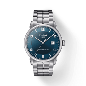 Tissot Luxury Powermatic 80 Blue Dial Silver Steel Strap Watch For Men - T086.407.11.047.00