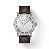 Tissot Luxury Powermatic 80 Silver Dial Brown Leather Strap Watch For Men - T086.407.16.031.00