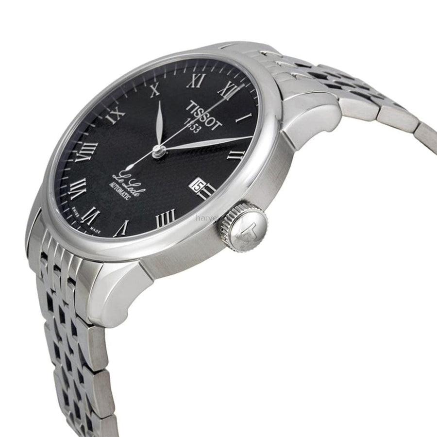 Tissot T Classic Le Locle Powermatic 80 Black Dial Silver Steel Strap Watch For Women - T41.1.483.53