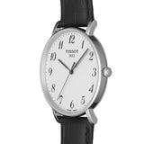 Tissot Everytime Small White Dial Black Leather Strap Watch For Women - T109.210.16.032.00