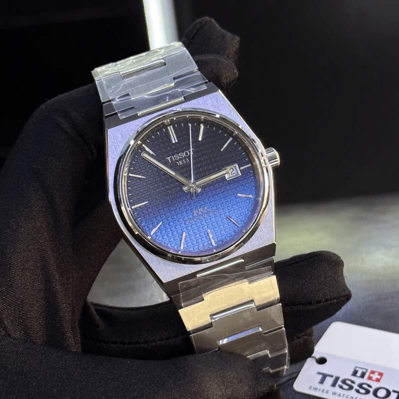 Tissot Powermatic 80 Automatic Gradient Blue Dial Silver Steel Strap Watch for Men - T137.407.11.051.01
