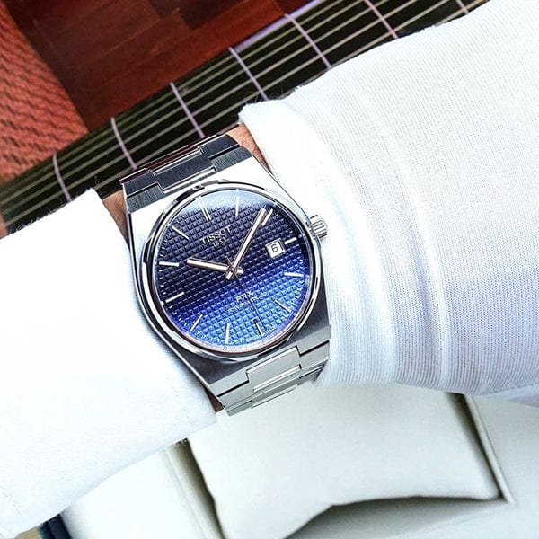 Tissot Powermatic 80 Automatic Gradient Blue Dial Silver Steel Strap Watch for Men - T137.407.11.051.01