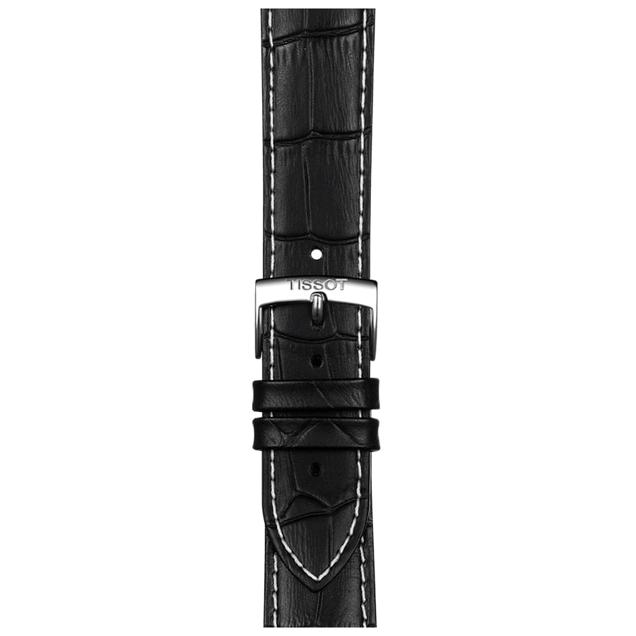 Tissot PR 100 Chronograph Black Dial Black Leather Strap Watch For Men - T101.417.16.051.00