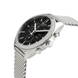 Tissot PR 100 Chronograph Black Dial Silver Mesh Bracelet Watch For Men - T101.417.11.051.01