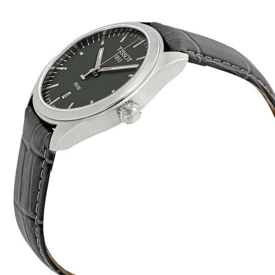 Tissot PR 100 Quartz Leather Strap Watch For Men - T101.410.16.441.00