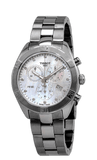 Tissot PR 100 Sport Chic Chronograph Diamonds Mother of Pearl Dial Silver Steel Strap Watch for Women - T101.917.11.116.00