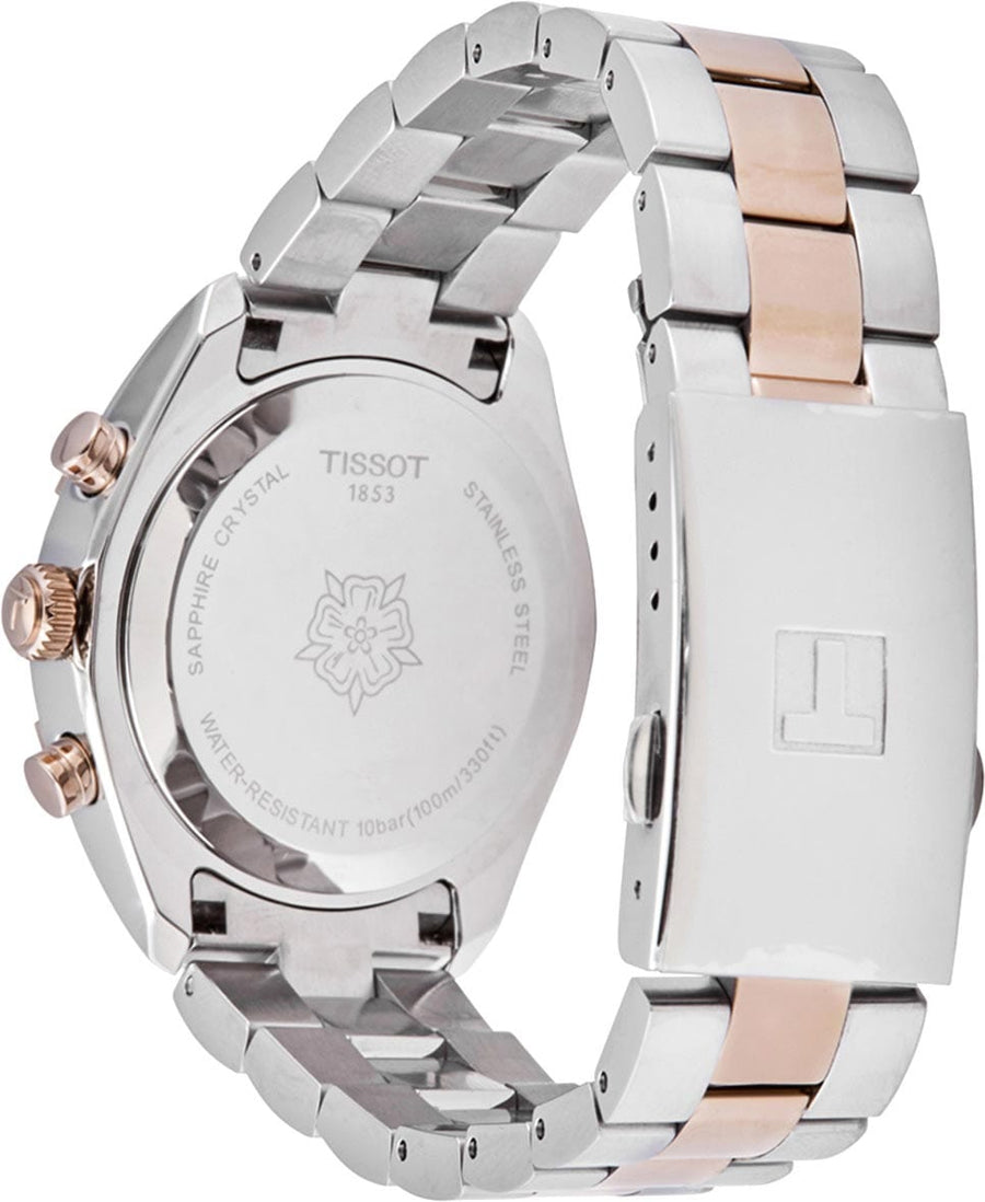 Tissot PR 100 Sport Chic Chronograph Mother of Pearl Dial Two Tone Steel Strap Watch for Women - T101.917.22.151.00
