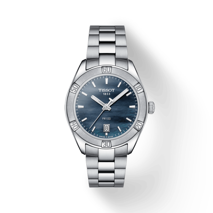 Tissot PR 100 Sport Chic Mother of Pearl Dial Watch For Women - T101.910.11.121.00