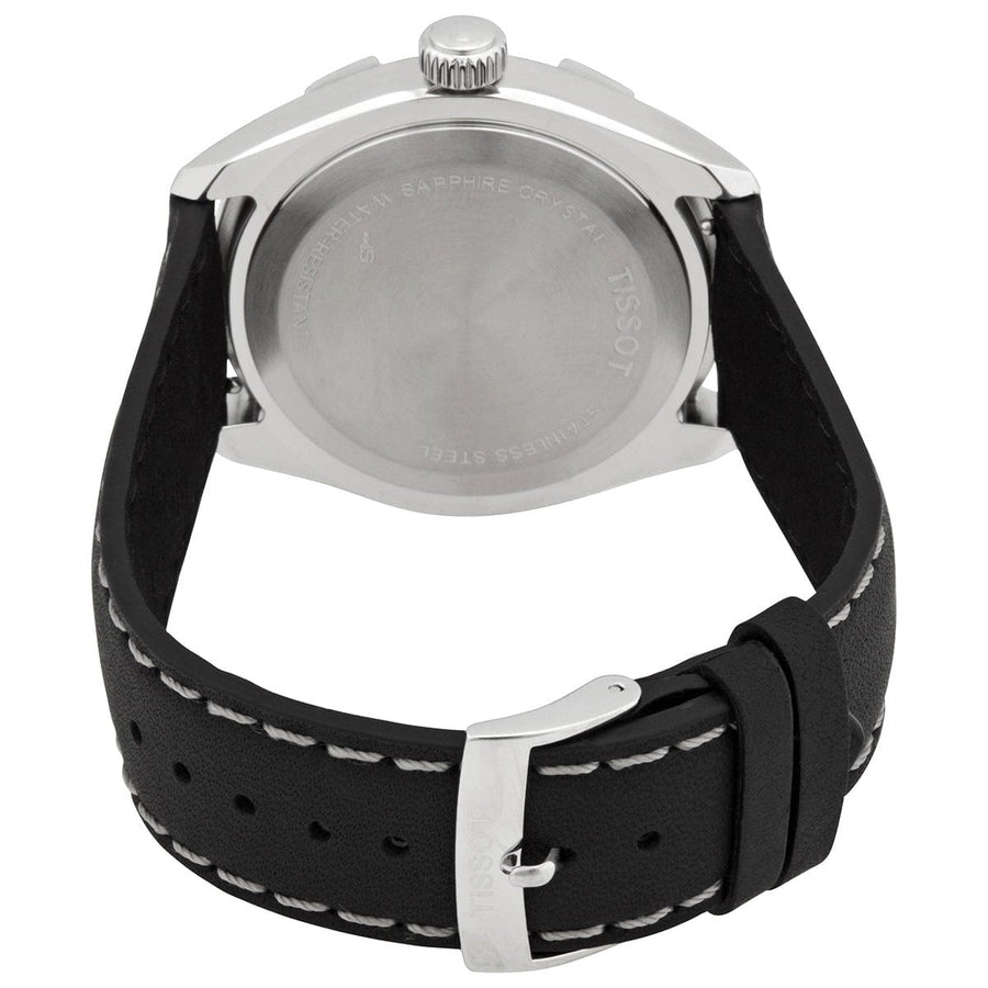 Tissot PR 100 Sport Quartz Black Dial Black Leather Strap Watch For Men - T101.610.16.051.00
