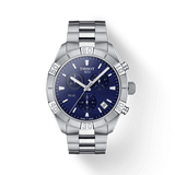 Tissot PR 100 Sport Quartz Chronograph Blue Dial Silver Steel Strap Watch For Men - T101.617.11.041.00