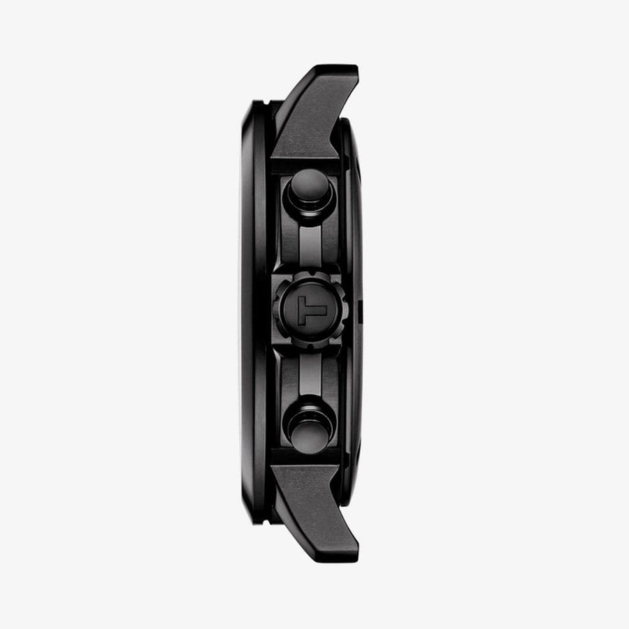Tissot PRC 200 Chronograph Black Dial Black Steel Strap Watch For Men - T114.417.33.057.00