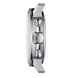 Tissot PRC 200 Chronograph Black Dial Silver Steel Strap Watch For Men - T114.417.11.057.00