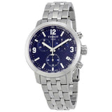 Tissot PRC 200 Chronograph Blue Dial Silver Steel Strap Watch For Men - T055.417.11.047.00