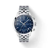 Tissot PRC 200 Chronograph Quartz Blue Dial Silver Steel Strap Watch For Men - T114.417.11.047.00