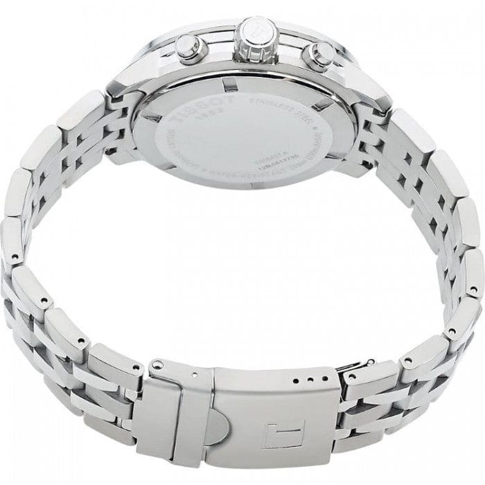 Tissot PRC 200 Chronograph Quartz Silver Dial Silver Steel Strap Watch For Men - T055.417.11.037.00