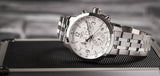 Tissot T Sport PRC 200 Chronograph White Dial Silver Steel Strap Watch For Men - T114.417.11.037.00