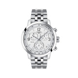 Tissot PRC 200 Chronograph Quartz Silver Dial Silver Steel Strap Watch For Men - T055.417.11.037.00