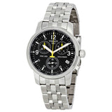 Tissot T Sport PRC200 Chronograph Black Dial Silver Steel Strap Watch for Men - T17.1.586.52