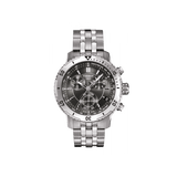 Tissot PRS 200 Grey Dial Chronograph Grey Dial Silver Steel Strap Watch For Men - T067.417.11.051.00