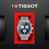 Tissot PRS 516 Chronograph Blue Dial Blue Steel Strap Watch for Men - T131.617.11.042.00
