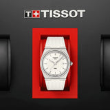 Tissot PRX 40 Quartz White Dial White Leather Strap Watch For Men -  T137.410.17.011.00