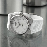 Tissot PRX 40 White Dial White Rubber Strap Watch For Men -  T137.410.17.011.00