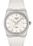 Tissot PRX 40 White Dial White Rubber Strap Watch For Men -  T137.410.17.011.00