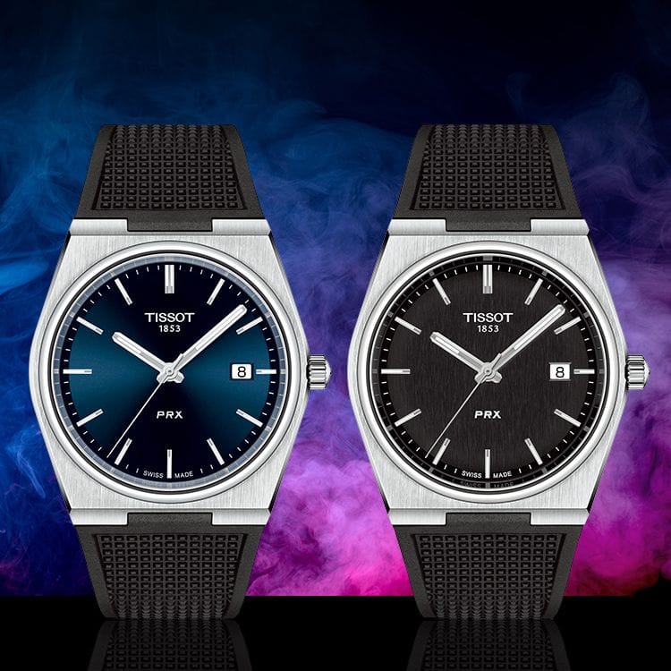 Tissot PRX Black Dial Black Rubber Strap Watch For Men - T137.410.17.051.00
