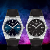 Tissot PRX Black Dial Black Rubber Strap Watch For Men - T137.410.17.051.00