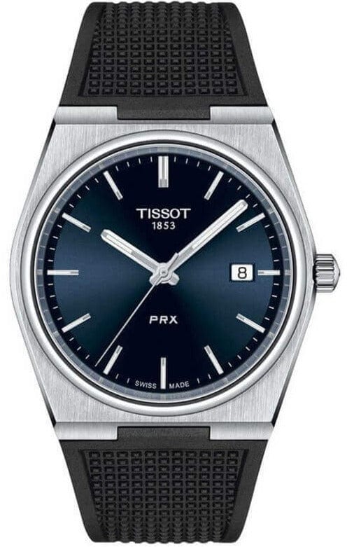 Tissot PRX Blue Dial Black Rubber Strap Watch For Men - T137.410.17.041.00