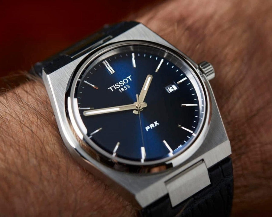 Tissot PRX Blue Dial Blue Leather Strap Watch for Men - T137.410.16.041.00