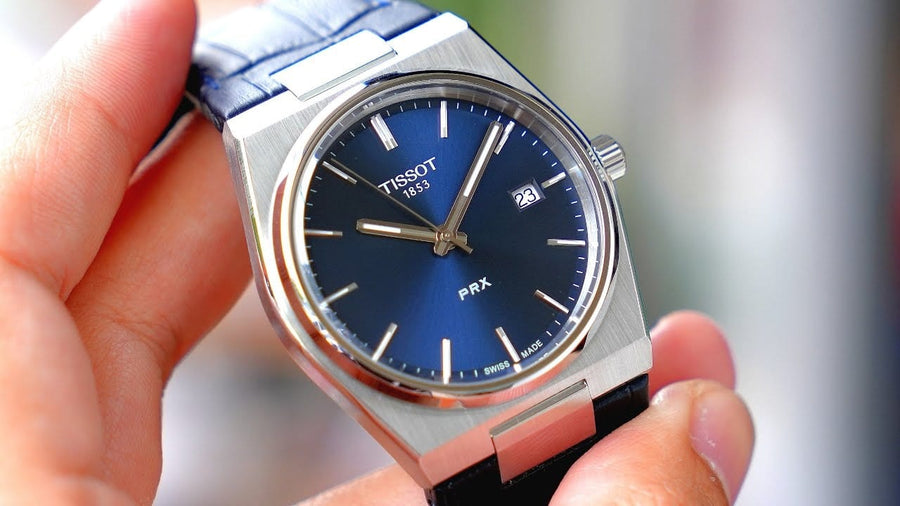 Tissot PRX Blue Dial Blue Leather Strap Watch for Men - T137.410.16.041.00