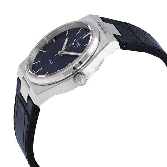 Tissot PRX Blue Dial Blue Leather Strap Watch for Men - T137.410.16.041.00