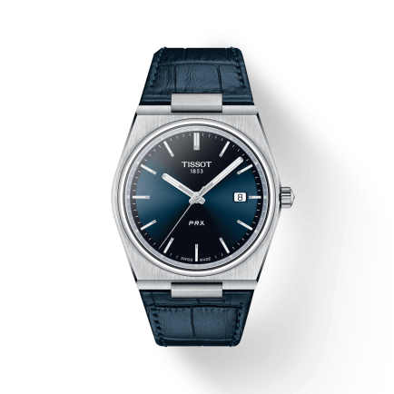 Tissot PRX Blue Dial Blue Leather Strap Watch for Men - T137.410.16.041.00