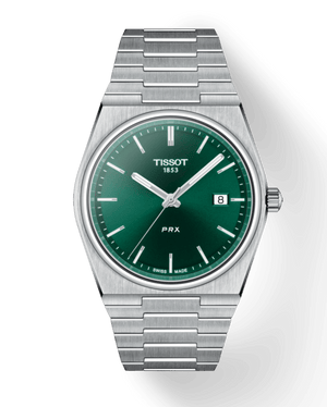 Tissot PRX Green Dial Silver Steel Strap Watch For Men - T137.410.11.091.00