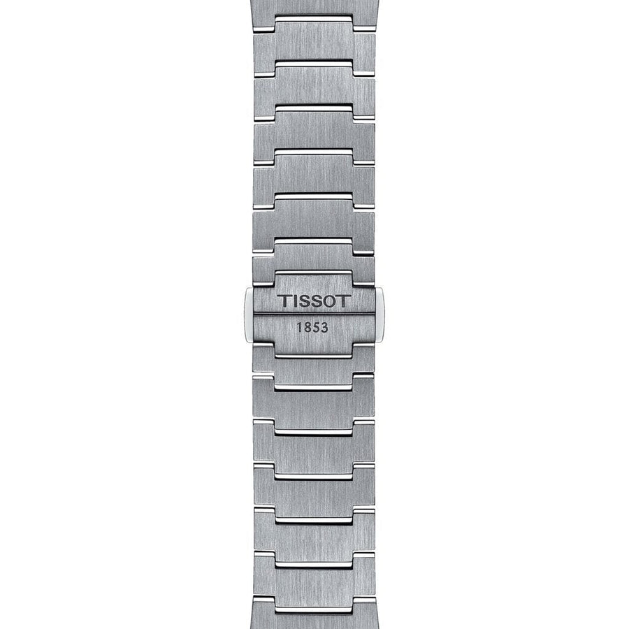 Tissot PRX Powermatic 80 Automatic 18K Gold Blue Dial Silver Steel Strap Watch for Men - T931.407.41.041.00