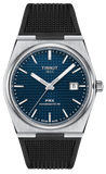 Tissot PRX Powermatic 80 Blue Dial Black Rubber Strap Watch for Men - T137.407.17.041.00