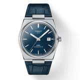 Tissot PRX Powermatic 80 Blue Dial Blue Leather Strap Watch for Men - T137.407.16.041.00