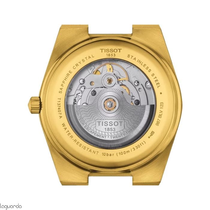 Tissot PRX Powermatic 80 Gold Dial Gold Steel Strap Watch for Men - T137.407.33.021.00