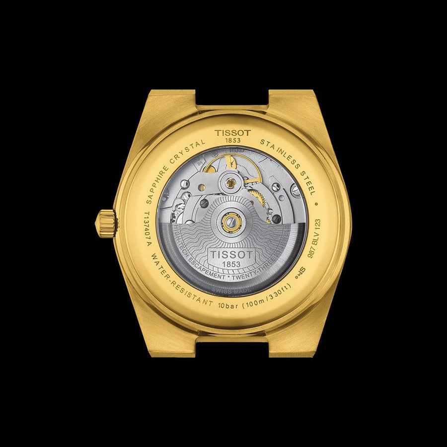 Tissot PRX Powermatic 80 Gold Dial Gold Steel Strap Watch for Men - T137.407.33.021.00