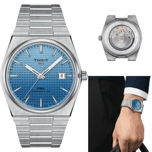 Tissot PRX Powermatic 80 Gradient Blue Dial Silver Steel Strap Watch for Men - T137.407.11.351.01